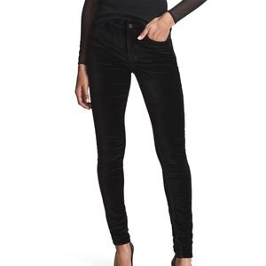 Reiss Lux Velvet Pants Black size 25